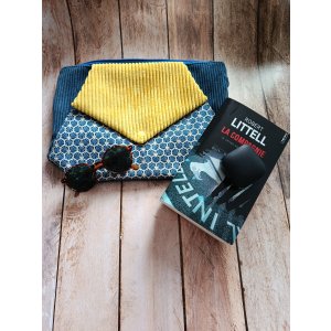Pochette Mely - Riad Bleu et Jaune, pour Livre Grand Format